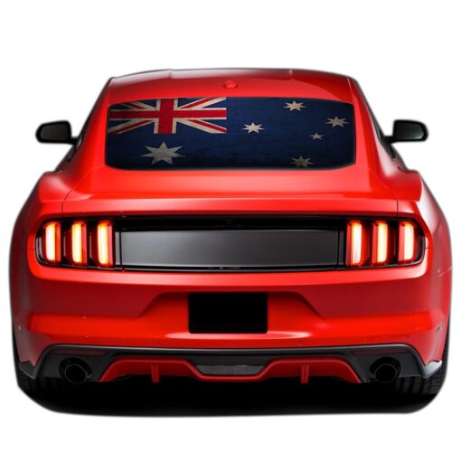 Australia Flag Perforated Sticker for Ford Mustang decal 2015 - Present