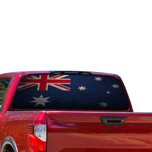 Australia Flag Perforated for Nissan Titan decal 2012 - Present