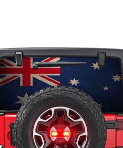 Australia Flag Perforated for Jeep Wrangler JL, JK decal 2007 - Present
