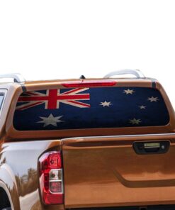 Australia Flag Rear Window Perforated for Nissan Navara decal 2012 - Present