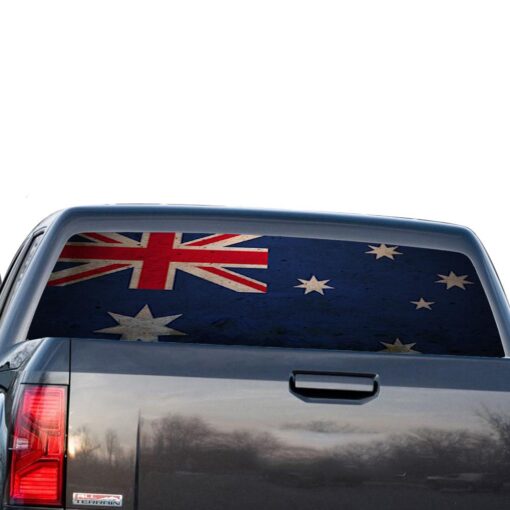 Australia Flag Perforated for GMC Sierra decal 2014 - Present