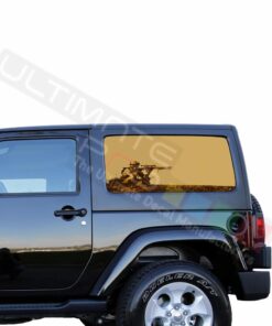 Rear Window USA Sniper Perforated for Jeep Wrangler JL, JK decal 2007 - Present