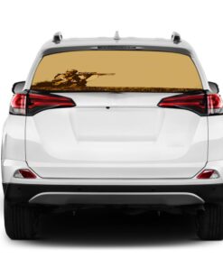 Sniper USA Rear Window Perforated for Toyota RAV4 decal 2013 - Present
