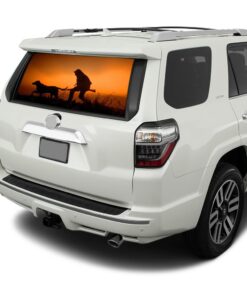 Hunting with dog Perforated for Toyota 4Runner decal 2009 - Present