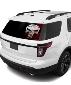 Punisher Skull Rear Window Perforated For Ford Explorer Decal 2011 - Present