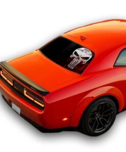 Punisher Skull Perforated for Dodge Challenger decal 2008 - Present