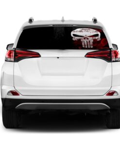 Punisher Skull Rear Window Perforated for Toyota RAV4 decal 2013 - Present