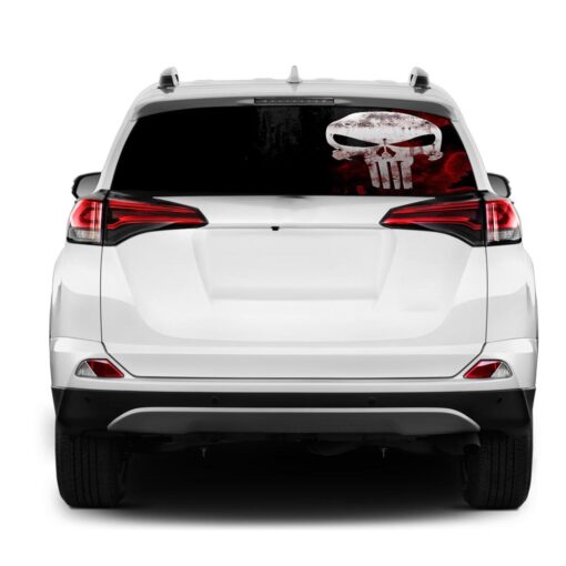 Punisher Skull Rear Window Perforated for Toyota RAV4 decal 2013 - Present