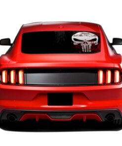 Punisher Perforated Sticker for Ford Mustang decal 2015 - Present