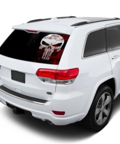 Punisher Skull Perforated for Jeep Grand Cherokee decal 2011 - Present