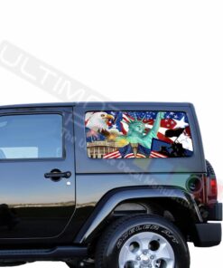 Rear Window New York Perforated for Jeep Wrangler JL, JK decal 2007 - Present
