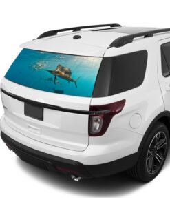 Fishing 1 Rear Window Perforated For Ford Explorer Decal 2011 - Present
