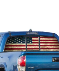USA Flag Perforated for Toyota Tacoma decal 2009 - Present