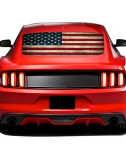 Flag USA Perforated Sticker for Ford Mustang decal 2015 - Present
