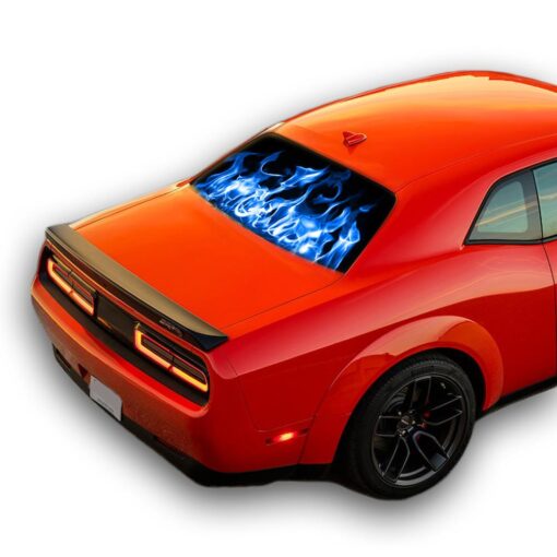 Blue Fire Perforated for Dodge Challenger decal 2008 - Present