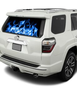 Blue Flames Perforated for Toyota 4Runner decal 2009 - Present