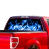 Blue Fire Perforated for Ford F150 Decal 2015 - Present