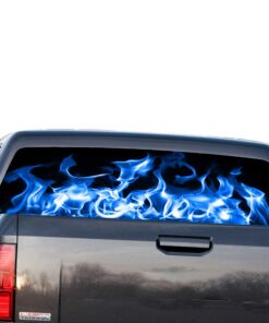 Blue Flames Perforated for GMC Sierra decal 2014 - Present