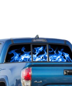 Blue Flames Perforated for Toyota Tacoma decal 2009 - Present
