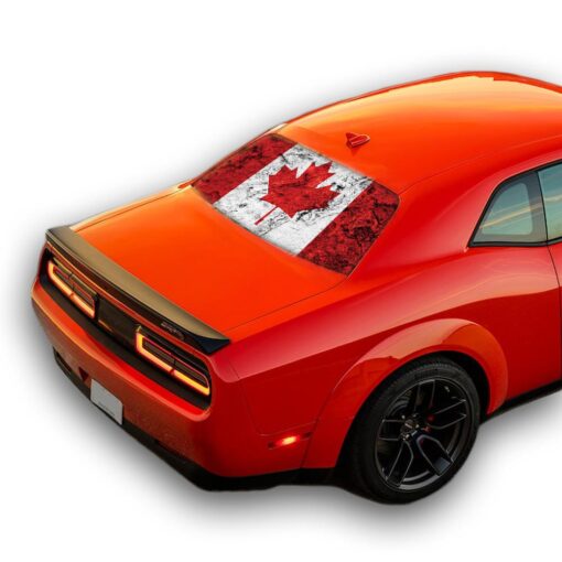 Canada Flag Perforated for Dodge Challenger decal 2008 - Present