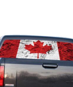 Canada Flag Perforated for GMC Sierra decal 2014 - Present