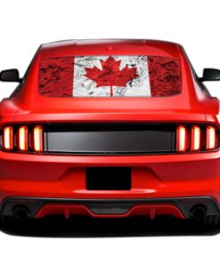 Canada Flag Perforated Sticker for Ford Mustang decal 2015 - Present