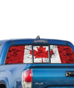 Canada Flag Perforated for Toyota Tacoma decal 2009 - Present