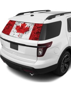 Canada Flag Rear Window Perforated For Ford Explorer Decal 2011 - Present