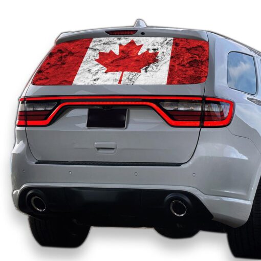 Canada Flag Perforated for Dodge Durango decal 2012 - Present