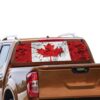 Canada Flag Rear Window Perforated for Nissan Navara decal 2012 - Present