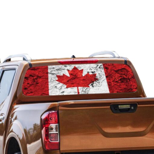 Canada Flag Rear Window Perforated for Nissan Navara decal 2012 - Present