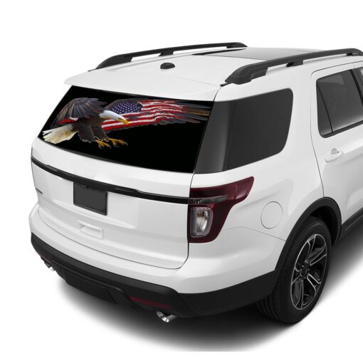 USA Eagle Rear Window Perforated For Ford Explorer Decal 2011 - Present
