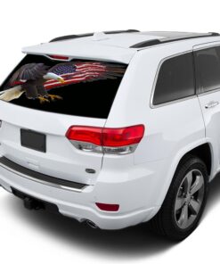 Eagle USA Flag Perforated for Jeep Grand Cherokee decal 2011 - Present