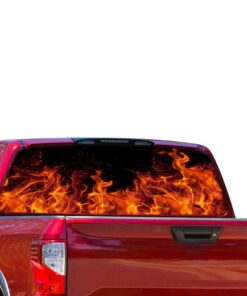 Flames Perforated for Nissan Titan decal 2012 - Present