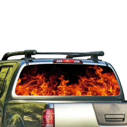 Flames Perforated for Nissan Frontier decal 2004 - Present