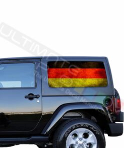 Rear Window Germany Flag Perforated for Jeep Wrangler JL, JK decal 2007 - Present