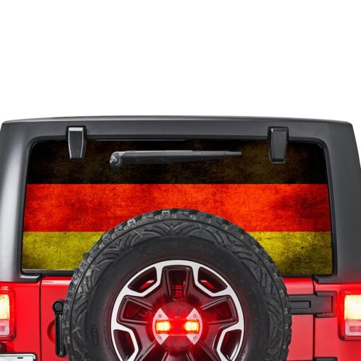Germany Flag Perforated for Jeep Wrangler JL, JK decal 2007 - Present