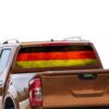 Germany Flag Rear Window Perforated for Nissan Navara decal 2012 - Present