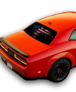 USA Flag Eagle Perforated for Dodge Challenger decal 2008 - Present