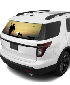 Hunting 3 Rear Window Perforated For Ford Explorer Decal 2011 - Present