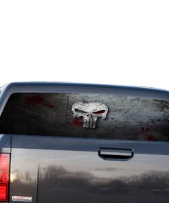 Punisher Skull Perforated for GMC Sierra decal 2014 - Present
