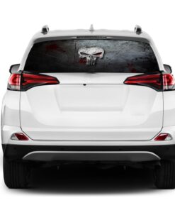 Punisher Skull Rear Window Perforated for Toyota RAV4 decal 2013 - Present