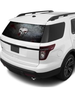 Punisher Rear Window Perforated For Ford Explorer Decal 2011 - Present