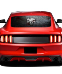 Punisher Skull Perforated Sticker for Ford Mustang decal 2015 - Present