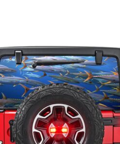 Fishing Perforated for Jeep Wrangler JL, JK decal 2007 - Present