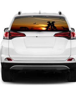 Wild West Rear Window Perforated for Toyota RAV4 decal 2013 - Present
