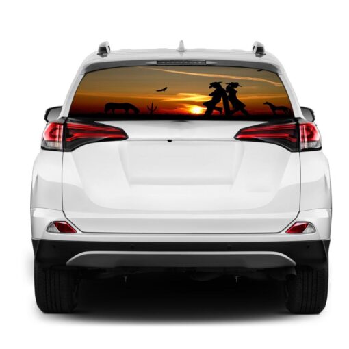 Wild West Rear Window Perforated for Toyota RAV4 decal 2013 - Present