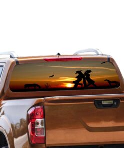 Wild West Rear Window Perforated for Nissan Navara decal 2012 - Present