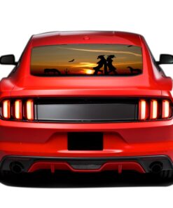 West Girls Perforated Sticker for Ford Mustang decal 2015 - Present
