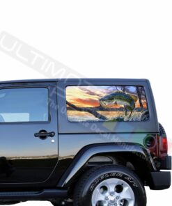 Rear Window Fishing Perforated for Jeep Wrangler JL, JK decal 2007 - Present